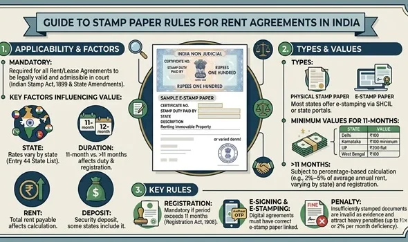 Stamp Paper Rules for Rent Agreement in India